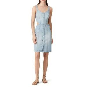 Blank NYC -771 NWT Wake Up Call Dress Button Down Denim Back Waist Cut-out Large